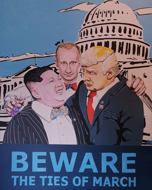 Beware The Ties Of March - The Latest Window From Australian Artist Peter Howard