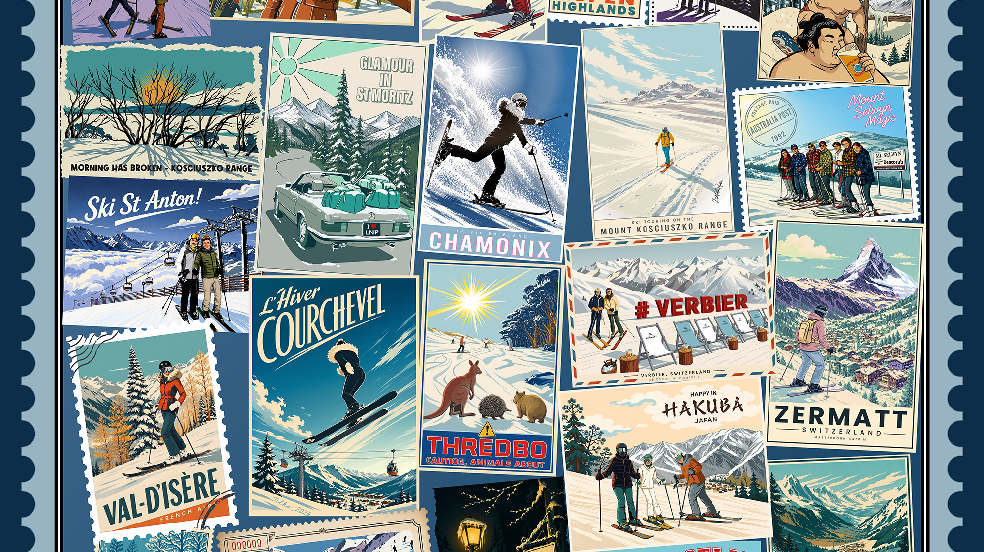 Ski Postcards - Our Most Ambitious Design Yet