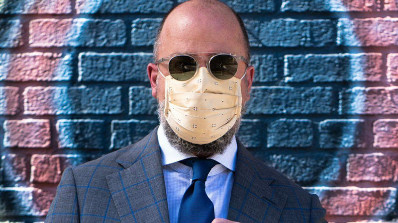 The Snob Report Wearing Our Silk Face Mask