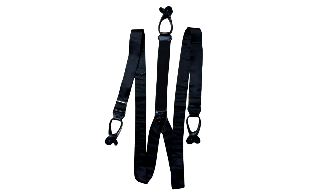 Black Tie Silk Braces  | New!!!