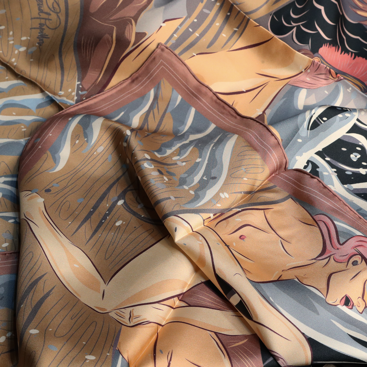 Odysseus Resists The Calls Of The Sirens Silk Scarf 90cm