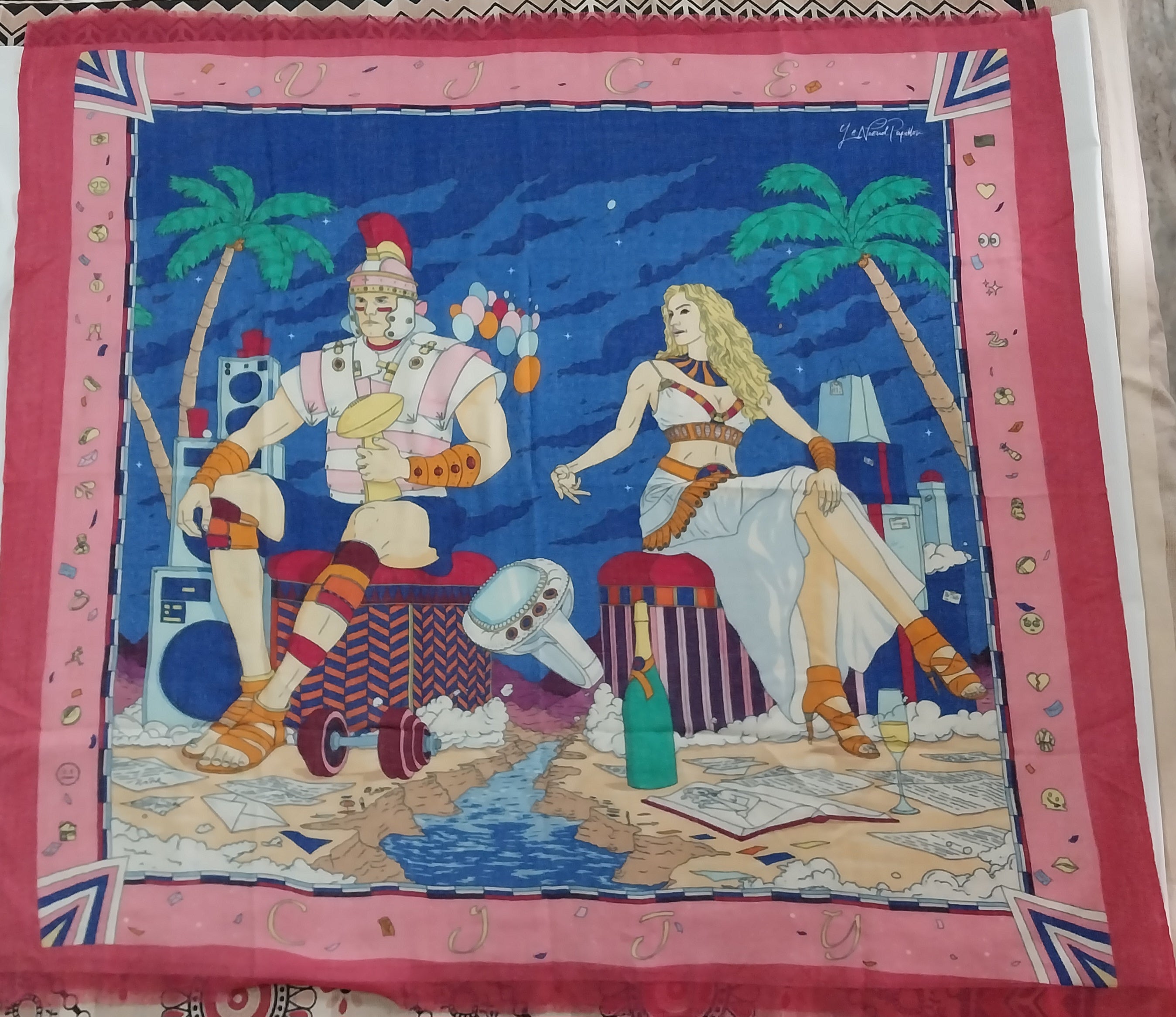Something Different - Printed 90cm Cashmere Scarves