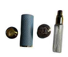 Load image into Gallery viewer, Limited Edition Engraved PU Leather 10ML Atomiser In Aegean Blue | New!

