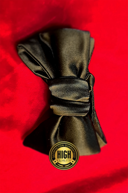 Sydney - Black Satin Silk Bow Tie