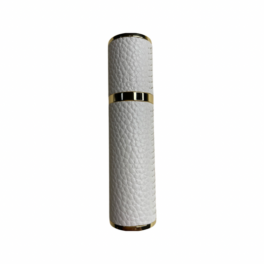 Limited Edition Engraved PU Leather 10ML Atomiser In White