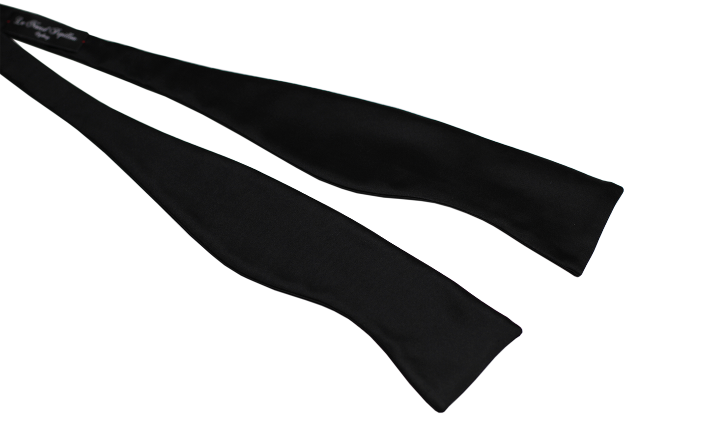 Black Satin Silk Self Tying Bow Tie